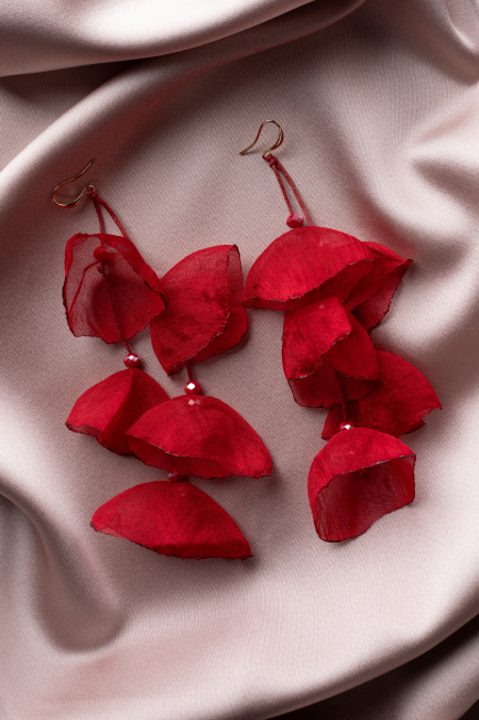 Boucle d'Oreille Rouge UK575