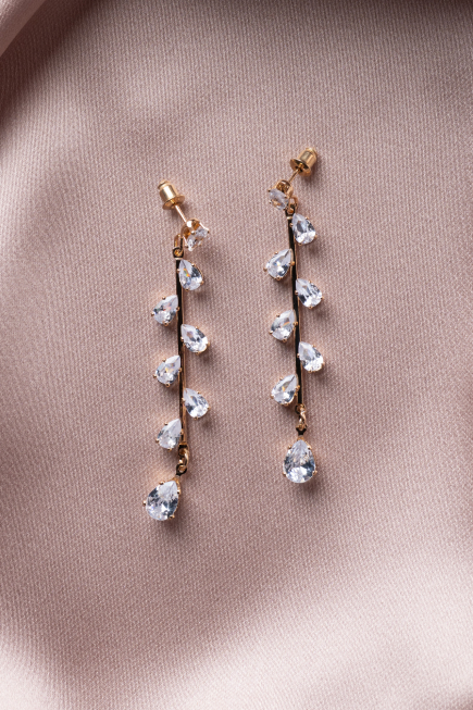 Boucle d'Oreille Or-Rose séchée UK927