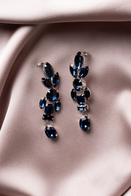 Boucle d'Oreille Bleu Marine UK930
