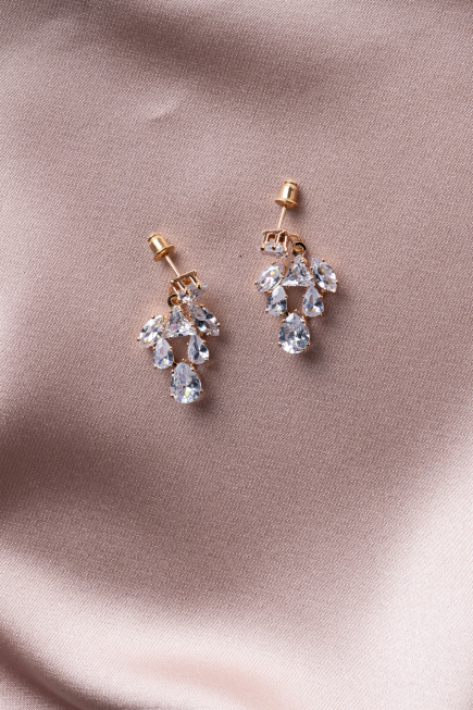 Boucle d'Oreille Or-Rose séchée UK931