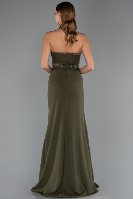 Robe de Soirée Longue Kaki ABU5476