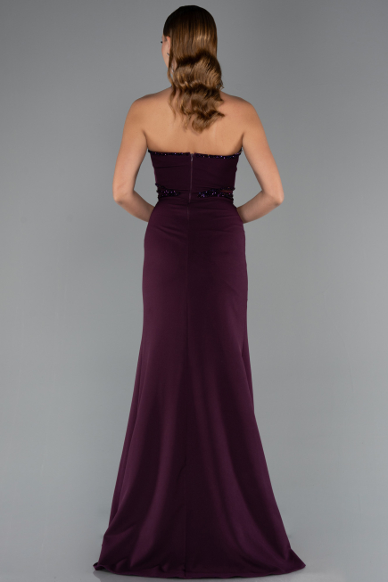 Robe de Soirée Longue Violet Foncé ABU5476