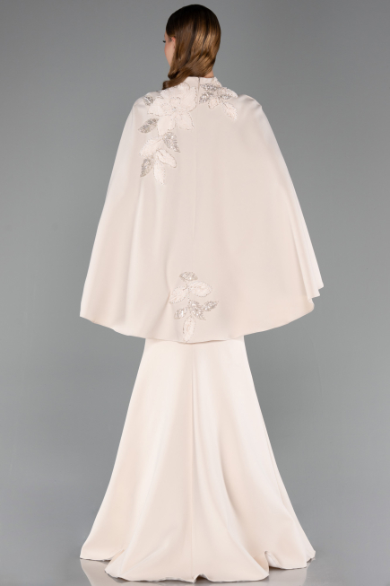 Robe Queue de Poisson Longue Beige ABU5485