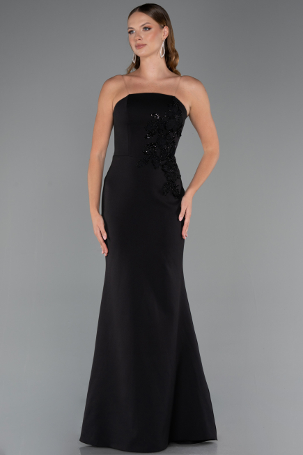 Robe Queue de Poisson Longue Noir ABU5485