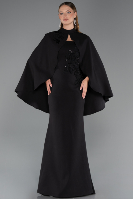 Robe Queue de Poisson Longue Noir ABU5485