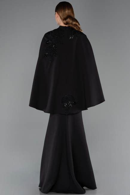 Robe Queue de Poisson Longue Noir ABU5485