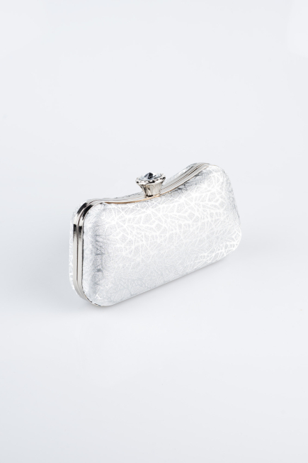 Sac de Soirée Luxe A motifs Argent SH855