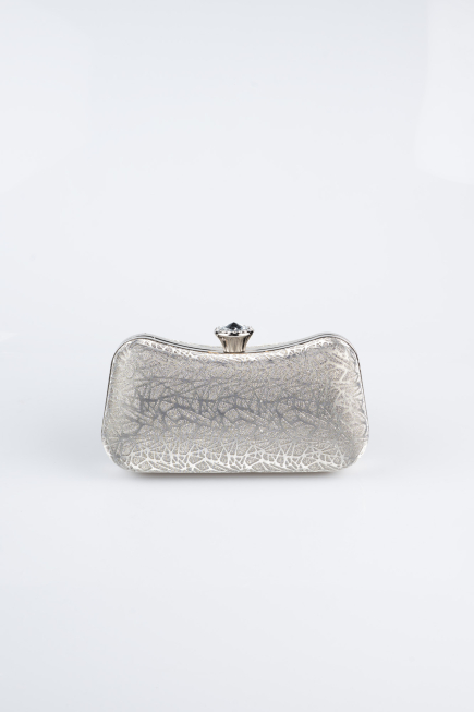 Sac de Soirée Luxe A motifs Platine SH855