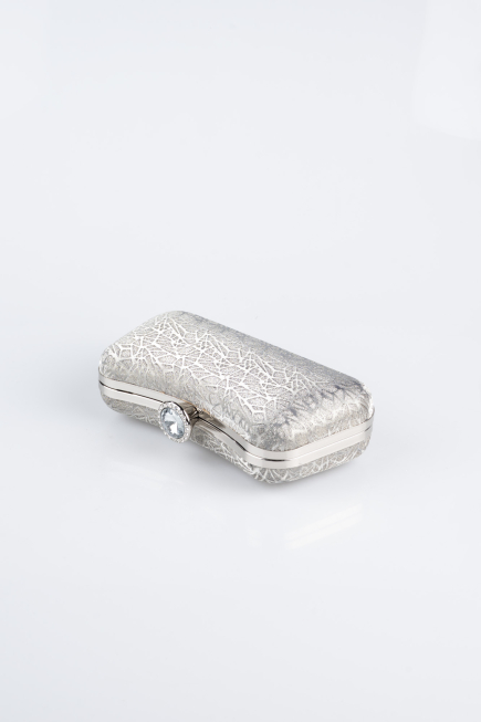 Sac de Soirée Luxe A motifs Platine SH855