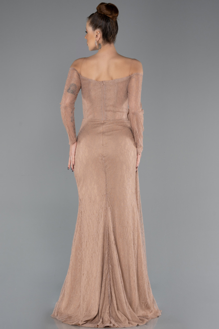 Robe de Soirée Longue Dantelle Pelure D'oignon ABU5509