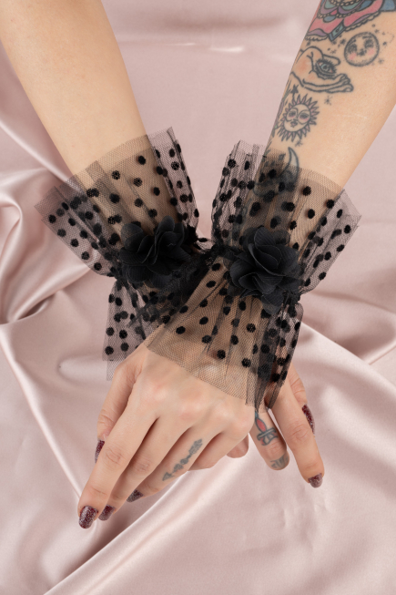 Gants de Mariage Noir SD1200