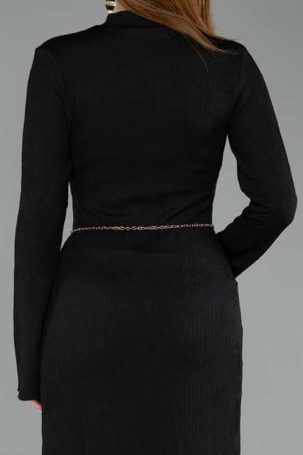 Robe De Soirée Midi Noir ABK2485