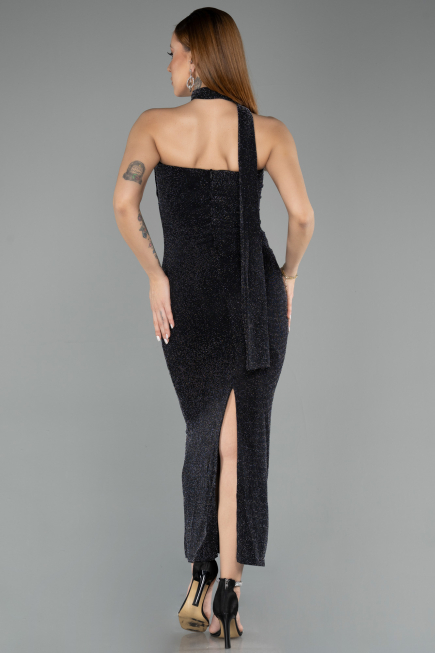 Robe de Cérémonie Midi Noir ABK2489