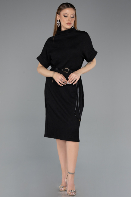 Robe de Cérémonie Midi Noir ABK2494