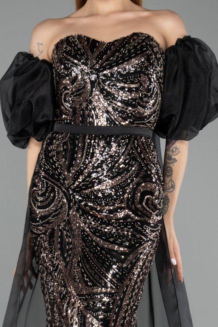 Robe de Soirée Longue Noir ABU5537