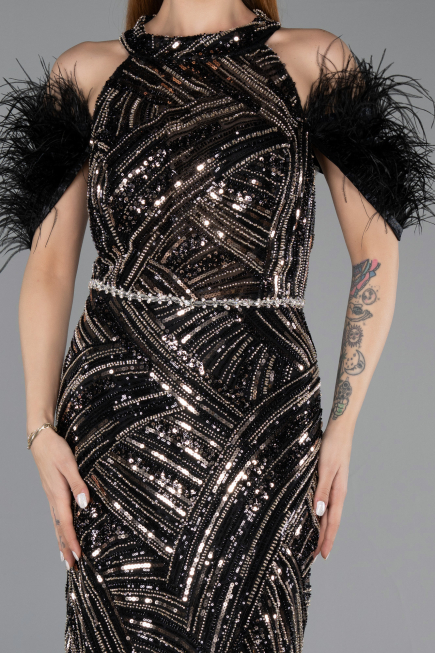 Robe de Soirée Longue Noir ABU5538