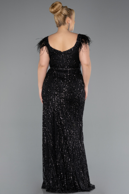 Robe De Soirée Grande Taille Longue Noir ABU5182
