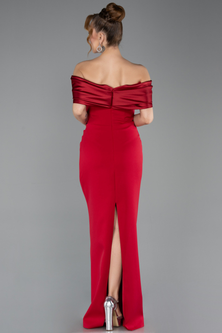 Robe De Soirée Midi Rouge Bordeaux ABK2501