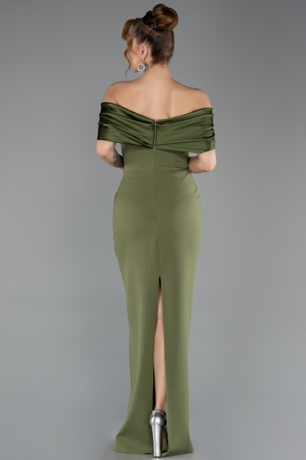 Robe De Soirée Midi Kaki ABK2501
