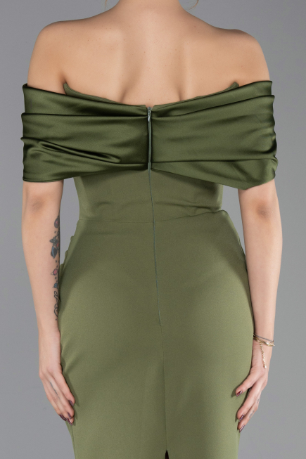 Robe De Soirée Midi Kaki ABK2501