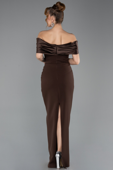 Robe De Soirée Midi Brun ABK2501