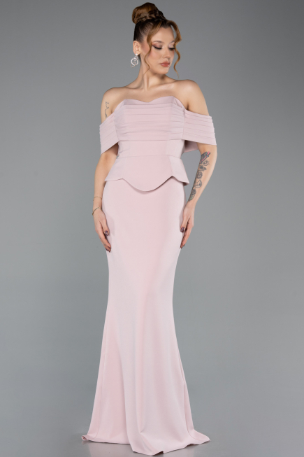 Robe de Soirée Longue Poudre ABU5559