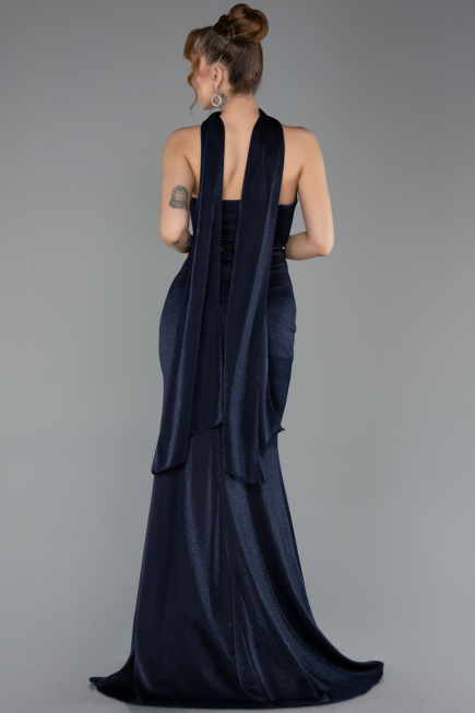 Robe de Soirée Longue Bleu Marine ABU5560