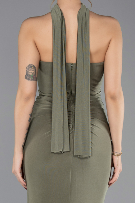 Robe de Soirée Longue Kaki ABU5561