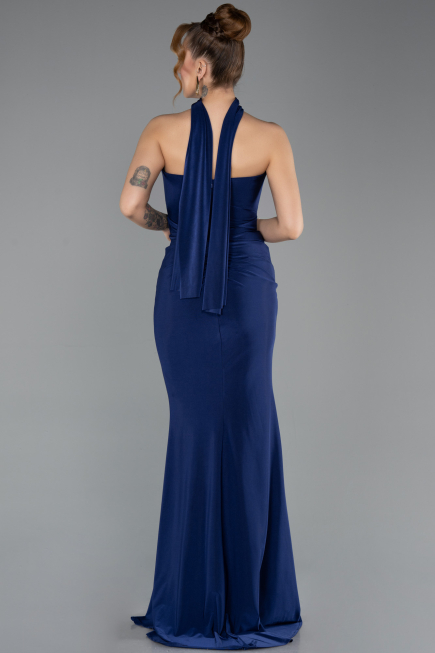 Robe de Soirée Longue Bleu Marine ABU5561