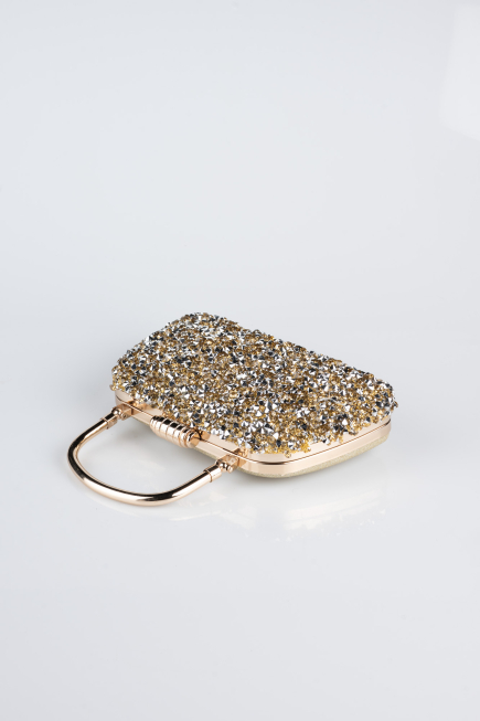 Sac de Soirée Luxe Pierreux Or SH839