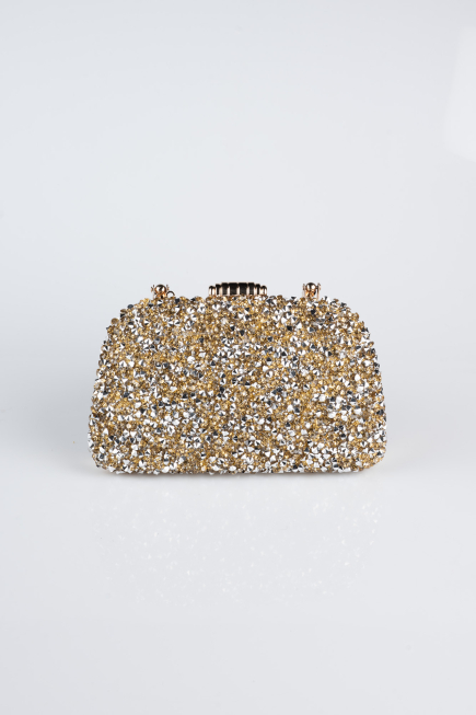 Sac de Soirée Pierreux Or SH839