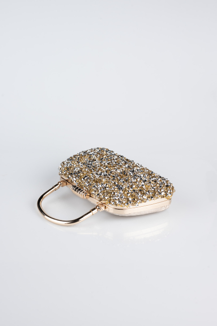 Sac de Soirée Pierreux Or SH839