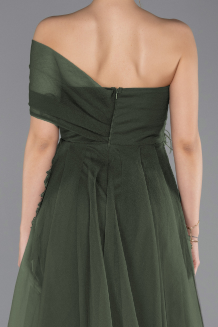 Robe de Soirée Longue Kaki ABU5528
