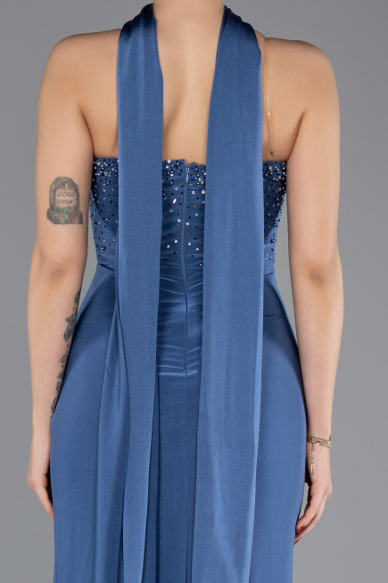 Robe de Soirée Longue Indigo ABU5564