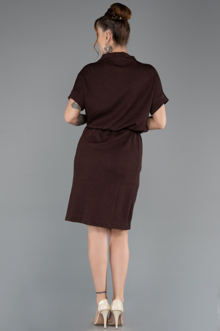 Robe de Cérémonie Midi Brun ABK2494