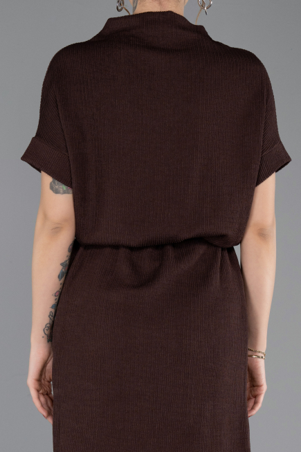 Robe de Cérémonie Midi Brun ABK2494