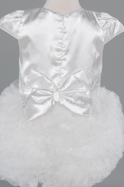 Robe de Soirée Enfants Courte Blanc ABK2502