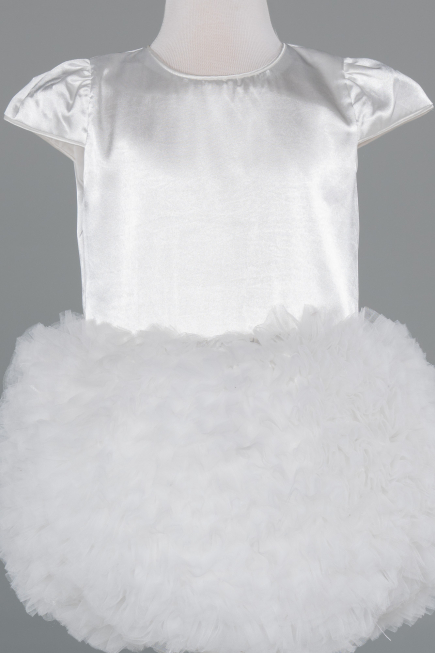 Robe de Soirée Enfants Courte Blanc ABK2502