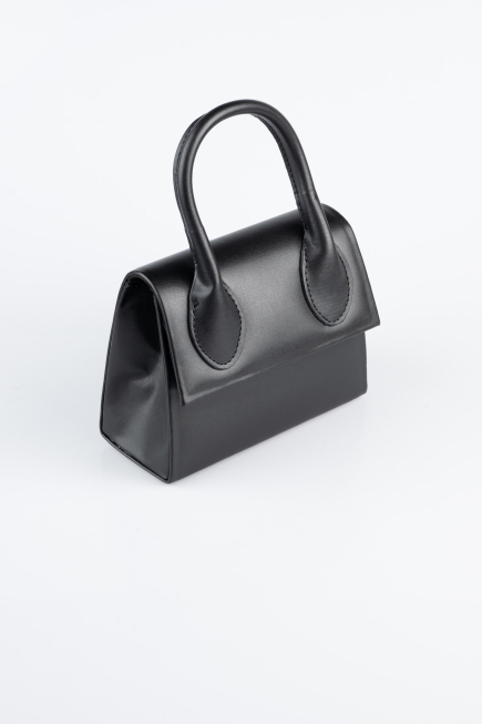 Sac De Soirée Luxe Cuir Noir KC165
