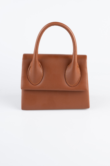 Sac De Soirée Luxe Cuir Tabac KC165