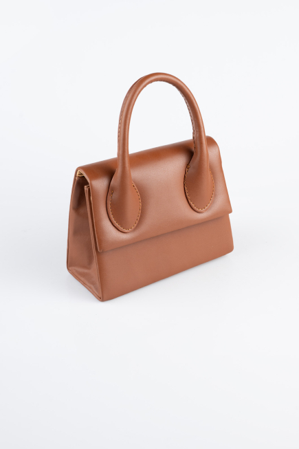 Sac De Soirée Luxe Cuir Tabac KC165