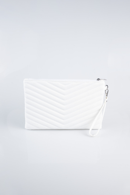Sac De Soirée Cuir Blanc KC413