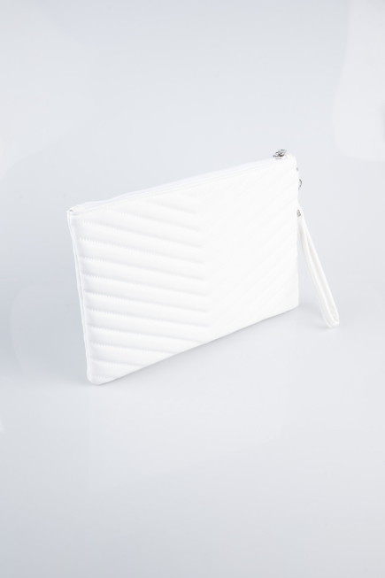 Sac De Soirée Cuir Blanc KC413