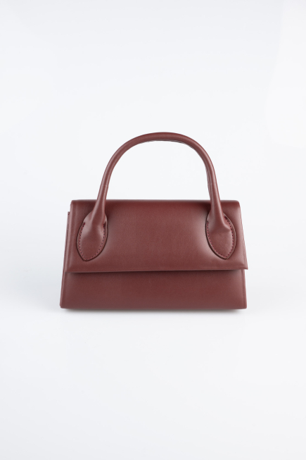 Sac de Soirée Luxe Cuir Rouge Bordeaux KC163