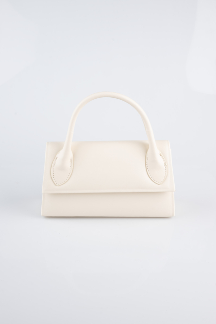 Sac de Soirée Luxe Cuir Crème KC163