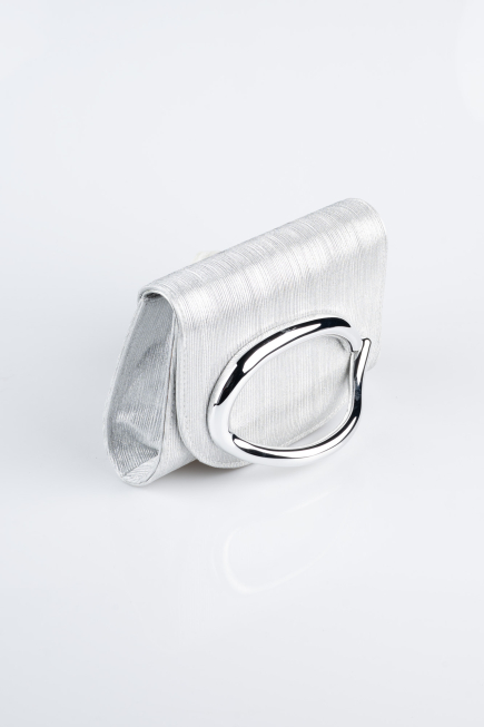 Sac de Soirée Luxe Coupe Au Laser Argent KC790