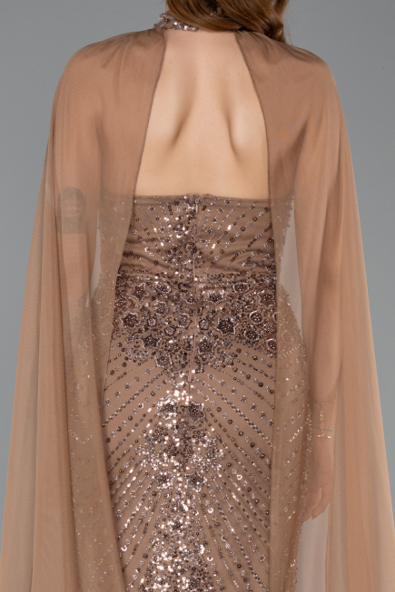 Robe de Soirée Longue Cuivre ABU5595