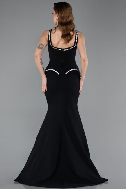 Robe Queue de Poisson Longue Noir ABU5597