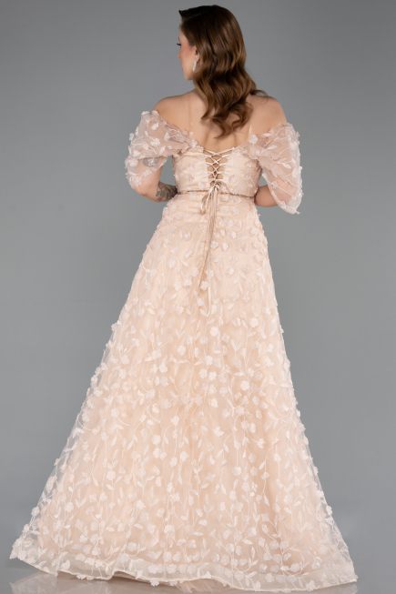 Robe de Soirée Longue Poudre ABU5611