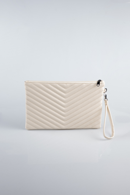 Sac De Soirée Cuir Beige KC413